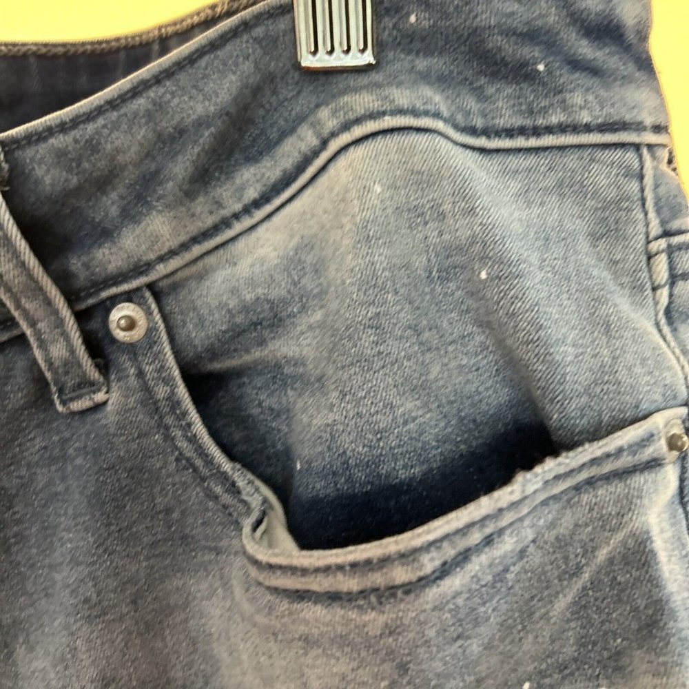 PacSun Womens Stacked Skinny Stretch Jeans Lt Wash Denim Distressed 36 x 32 - Picture 4 of 13